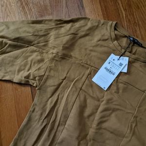 Zara Mini Dress with Pockets (Off-Yellow / Mustard)